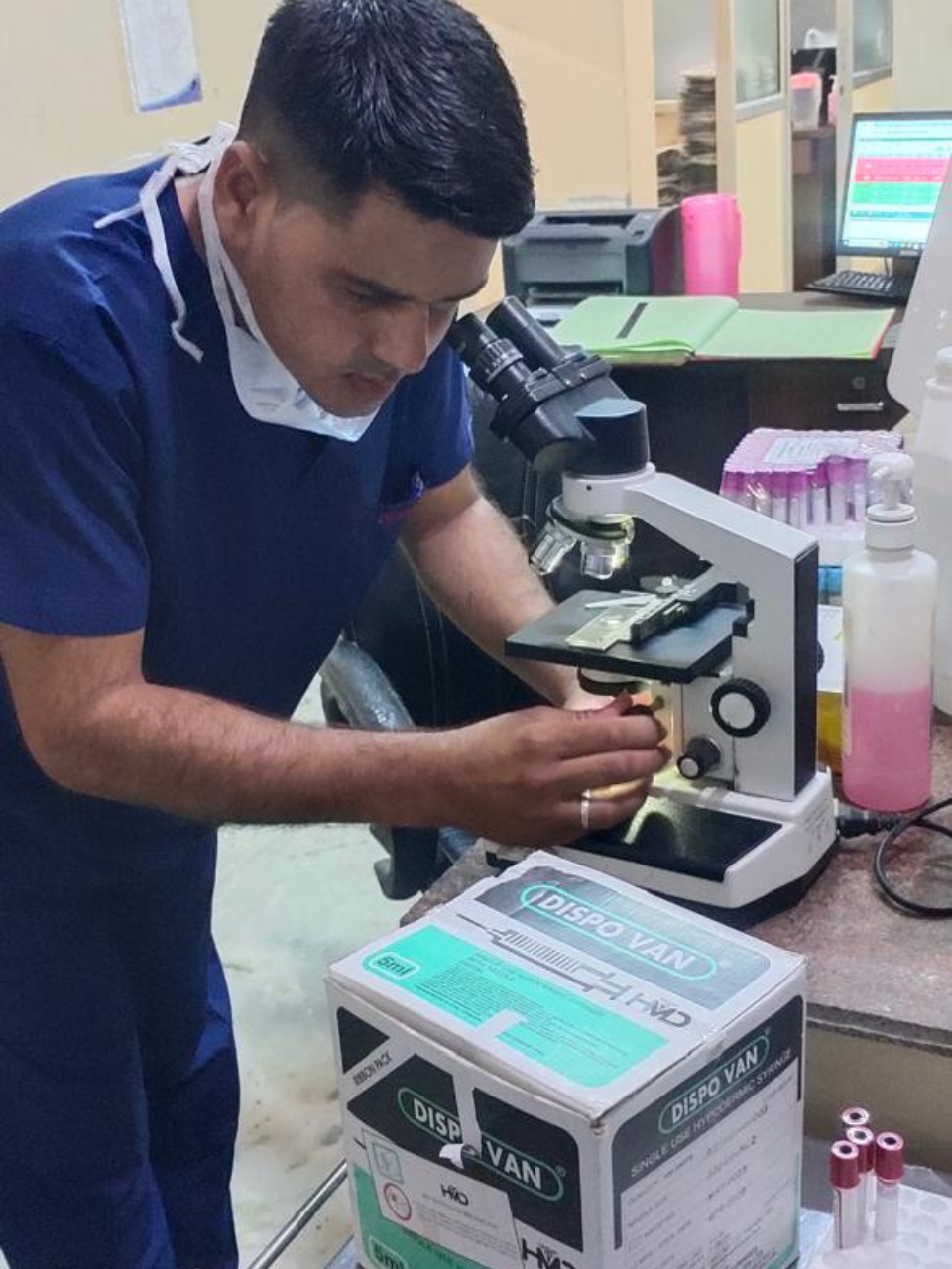 Microscope slide seen